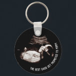 Pregnancy Announcement Promo Grandpa to be Poppy  Key Ring<br><div class="desc">Pregnancy Baby Sonogram Ultrasound Photo New Mum keychain

Can be fully customised to suit your needs.
© Gorjo Designs. Made for you via the Zazzle platform.

// Need help customising your design? Got other ideas? Feel free to contact me (Zoe) directly via the contact button below.</div>