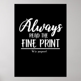 Pregnancy Announcement Read The Fine Print