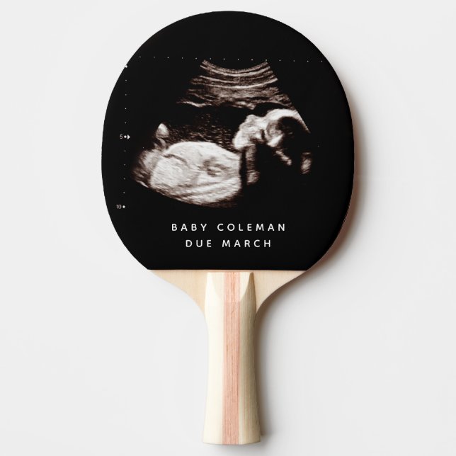 Pregnancy Announcement Sonogram Coming Soon Ping Pong Paddle (Front)