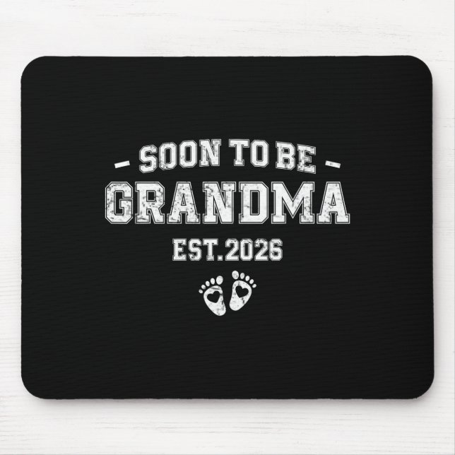 Pregnancy Announcement Soon To Be Grandma 2026  Mouse Mat (Front)