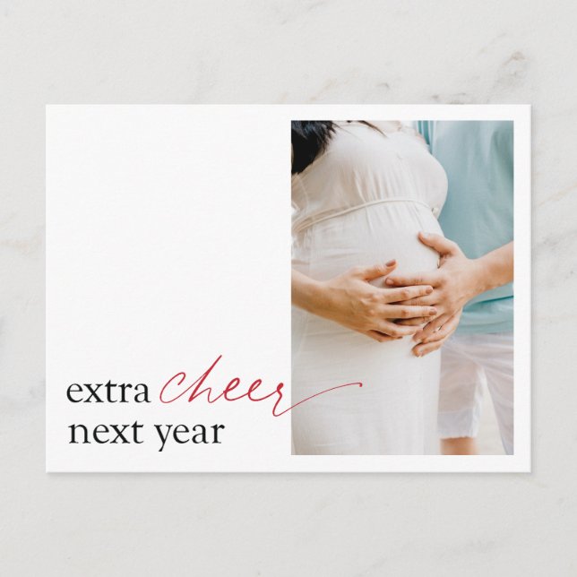 Pregnancy Announcement Surprise Portrait Postcard (Front)