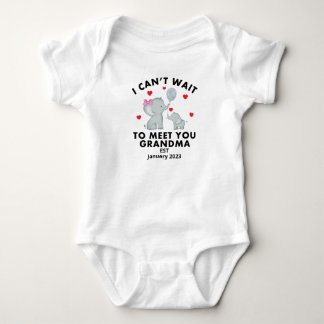 Pregnancy Announcement To Grandma Grandmother Baby Bodysuit