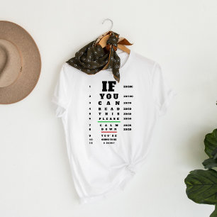 Pregnancy Announcement to Husband Eye Chart Themed Maternity T-Shirt