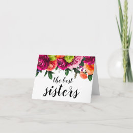 Pregnancy Announcement to Sister with Floral