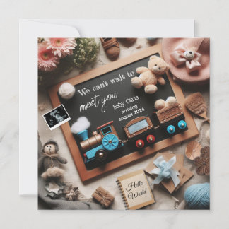 Pregnancy Announcement Train Themed, Social Media