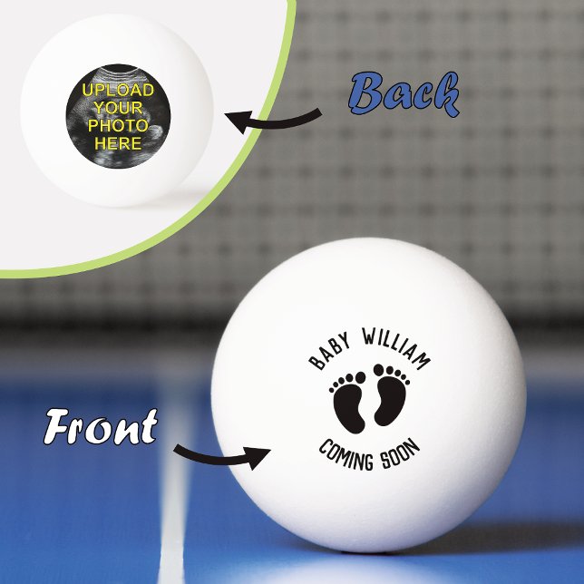 Pregnancy Announcement Ultrasound Baby Photo Ping Pong Ball (Creator Uploaded)