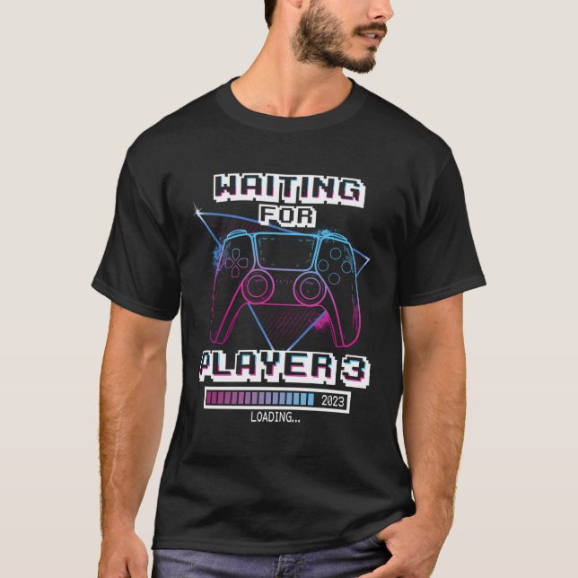 Pregnancy Announcement Video Gaming Gamer Parents T-Shirt (Front)