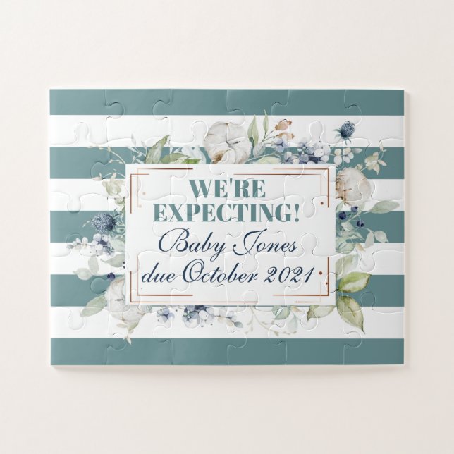 Pregnancy Announcement We're Expecting A Baby Jigsaw Puzzle (Horizontal)