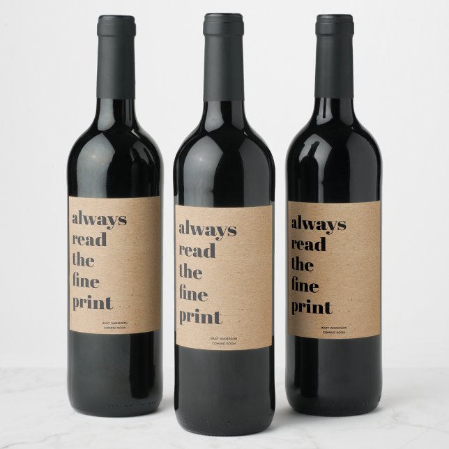 Pregnancy Announcement Wine Labels (Creator Uploaded)