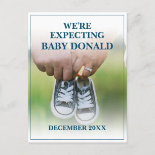 Pregnancy Announcement with Baby Shoes