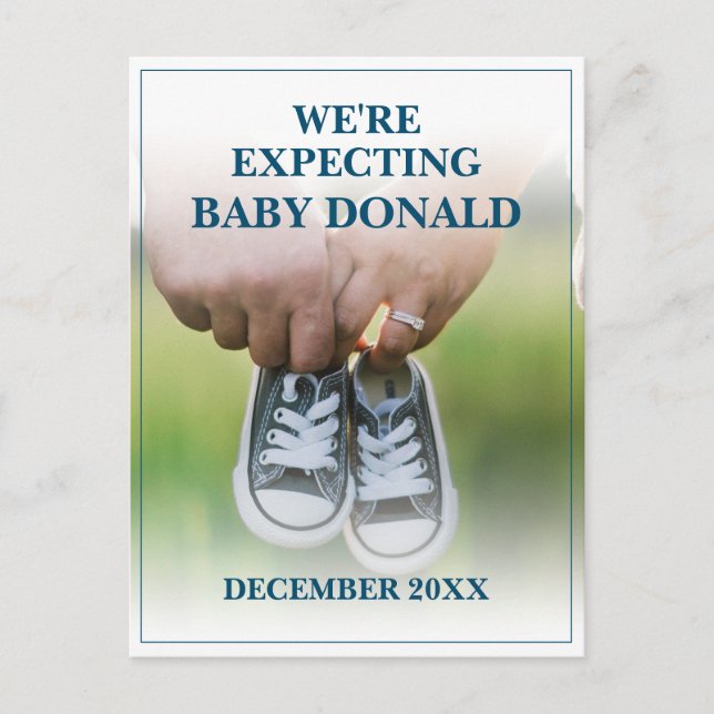 Pregnancy Announcement with Baby Shoes (Front)