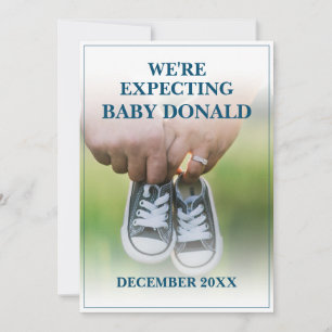 Pregnancy Announcement with Baby Shoes