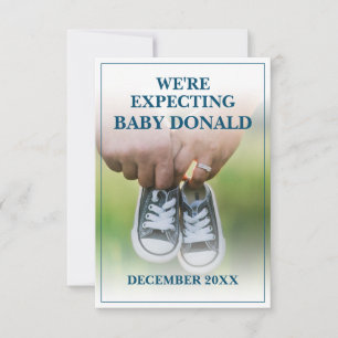 Pregnancy Announcement with Baby Shoes