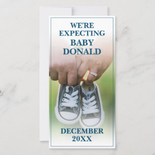 Pregnancy Announcement with Baby Shoes