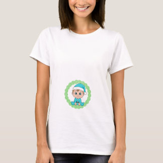Pregnancy Announcement Woman Christmas Santa Costu T-Shirt