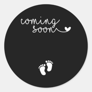 Pregnancy Announcet For Pregnant Mum To Be Coming  Classic Round Sticker
