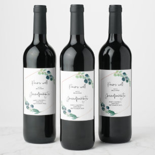 Pregnancy Baby Announcement Grandparents to Be Win Wine Label