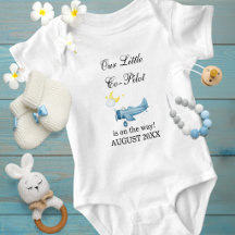 Pregnancy Baby Boy Aeroplane Little Co-Pilot Custo