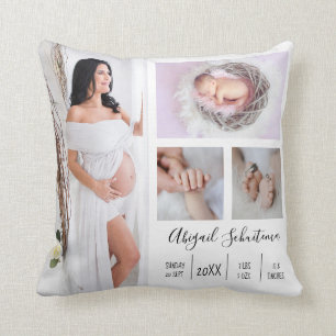 Pregnancy Baby Photo Keepsake Throw Pillow
