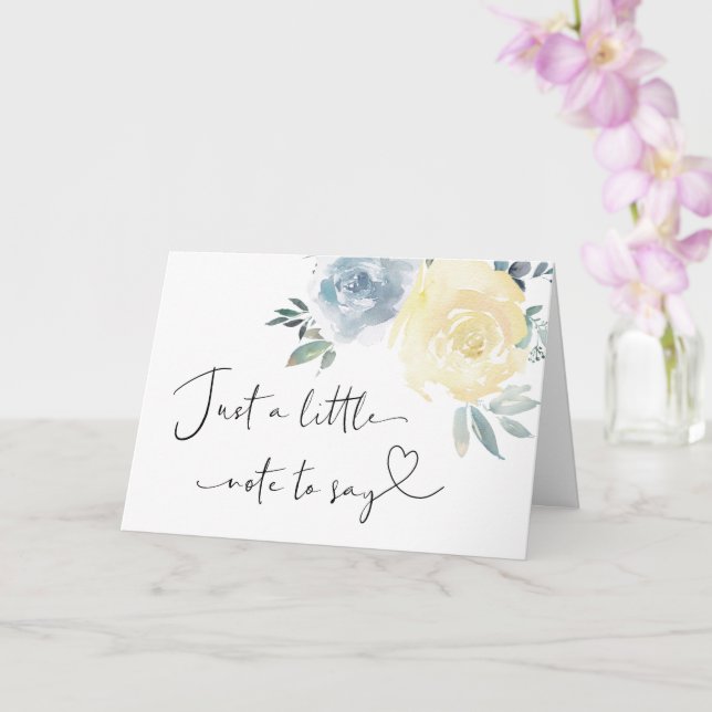 Pregnancy Baby Reveal For Family Blue Floral Card (Orchid)