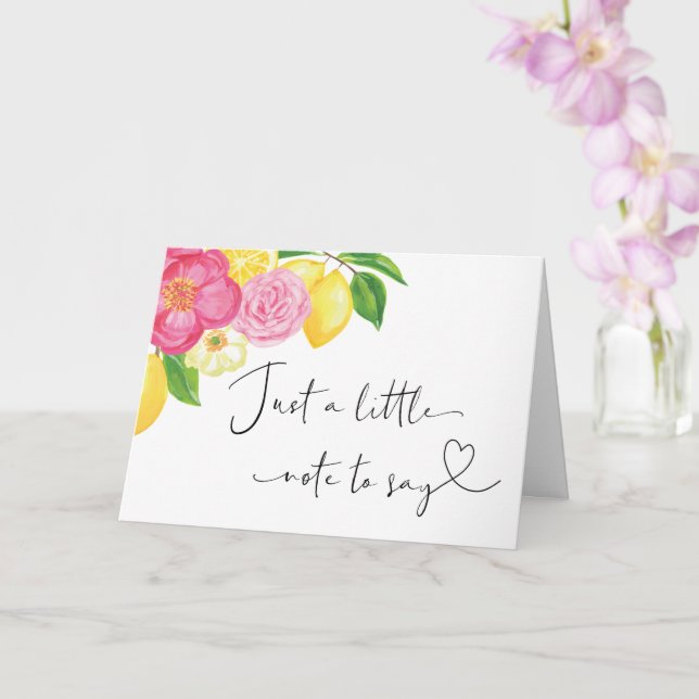 Pregnancy Baby Reveal For Family Pink Lemon Card (Orchid)