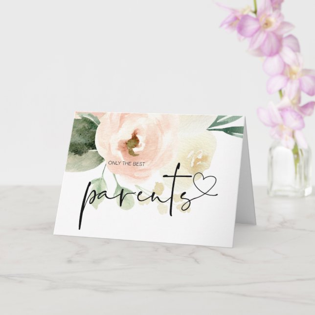 Pregnancy Baby Reveal Gift to Grandparents Blush Card (Orchid)