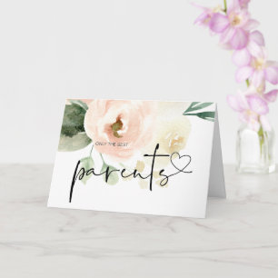 Pregnancy Baby Reveal Gift to Grandparents Blush Card