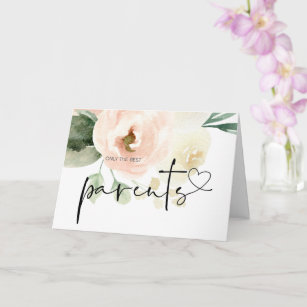 Pregnancy Baby Reveal Gift to Grandparents Blush Card