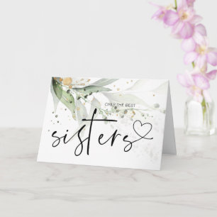 Pregnancy Baby Reveal Gift to My Sister Eucalyptus Card