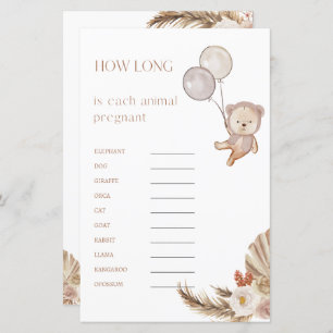 Pregnancy Baby Shower Game How Long Pregnant