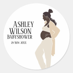 Pregnancy Baby Shower Style Classic Round Sticker