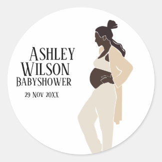Pregnancy Baby Shower Style Classic Round Sticker