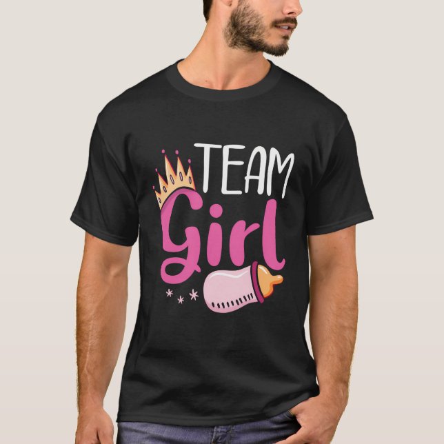 Pregnancy Baby Shower Team Future Dad Mum Gender R T-Shirt (Front)