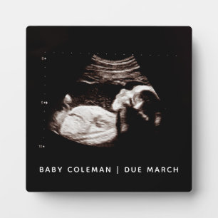 Pregnancy Baby Sonogram Ultrasound Photo New Mom Plaque