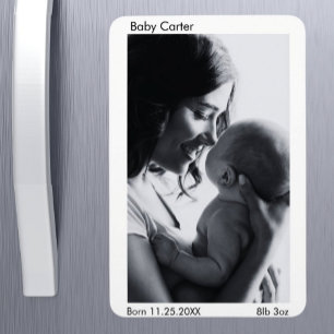Pregnancy Birth Announcement - Custom Photo Magnet
