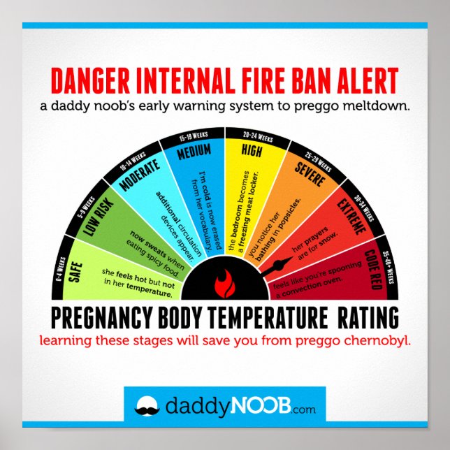 Pregnancy Body Temperature Rating Poster (Front)