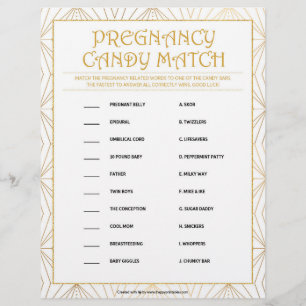 Pregnancy Candy Match [Golden Lines] Custom Letterhead