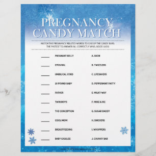 Pregnancy Candy Match [Snowy Blue] Custom Letterhead