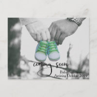 Pregnancy Child Coming Soon Announcement Shoes