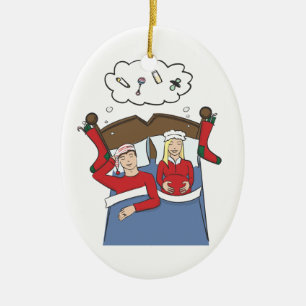 Pregnancy Christmas Ornament Silent Nights Blonde