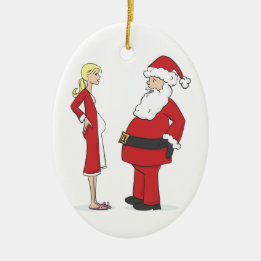 Pregnancy Christmas Ornaments - BLONDE Jelly Oval
