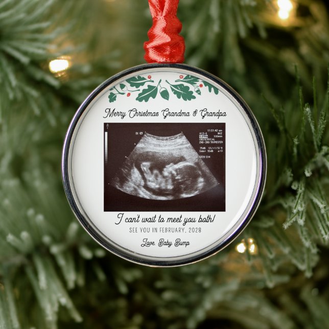 Pregnancy Christmas Tree Decor Ultrasound Family Metal Tree Decoration (Tree)