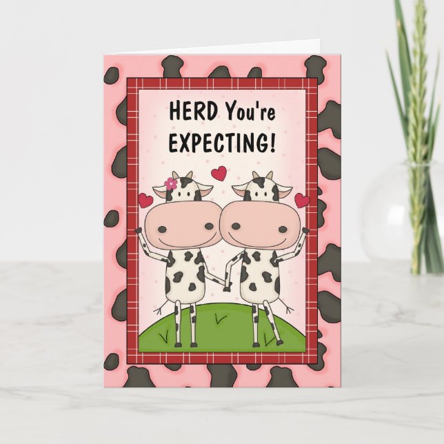 Pregnancy - Cows for Expectant Mothers Card (Front)