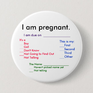 Pregnancy Details 7.5 Cm Round Badge