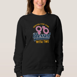 Pregnancy Funny Saying Pregnant Mum Twins Sweatshirt