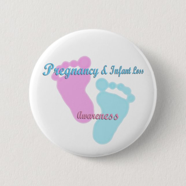 Pregnancy & Infant Loss Awareness 6 Cm Round Badge (Front)