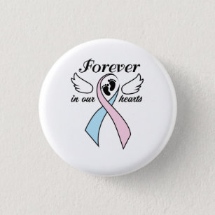 Pregnancy Infant Loss Awareness Forever In Hearts 3 Cm Round Badge