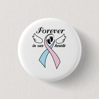 Pregnancy Infant Loss Awareness Forever In Hearts 3 Cm Round Badge