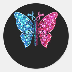 Pregnancy Infant Loss Awareness Miscarriage Ribbon Classic Round Sticker