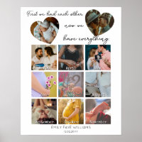 Pregnancy Journey Photo Collage with Quote Heart